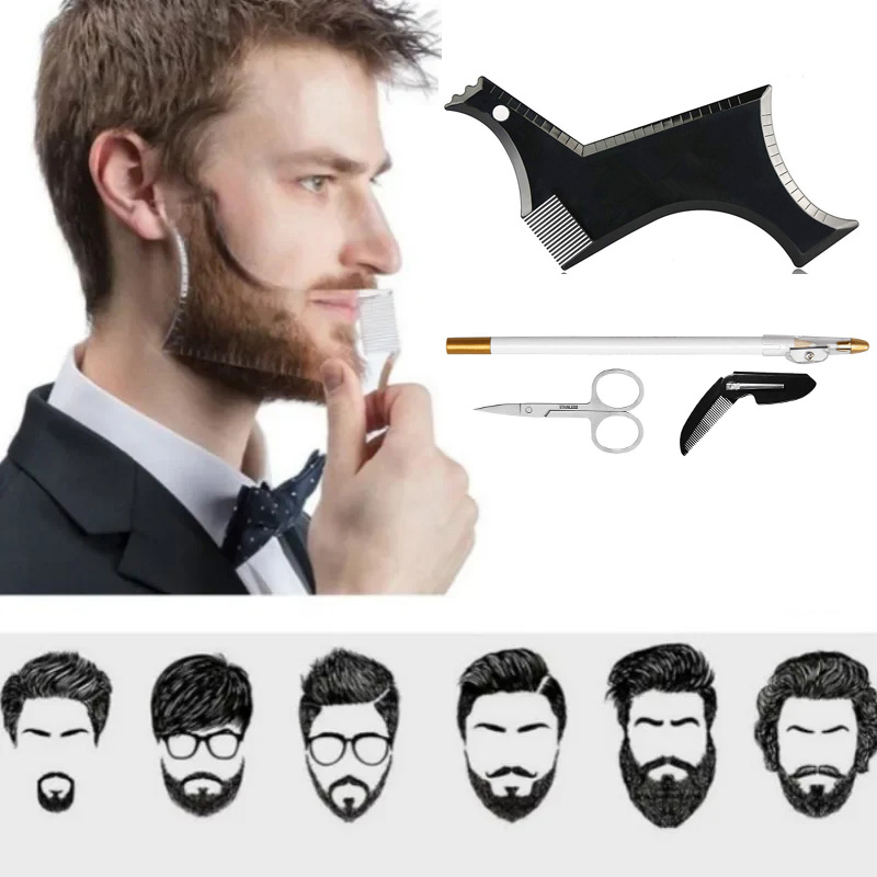 4Pcs Set Beard Shaping Kit Mul - Beard Trimmer recension och pris