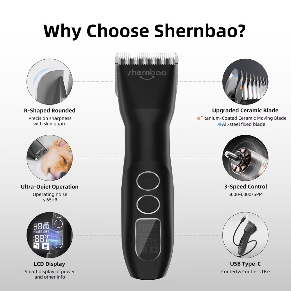 Shernbao PGC-880 D Series Cord - Hair Clipper recension och pris