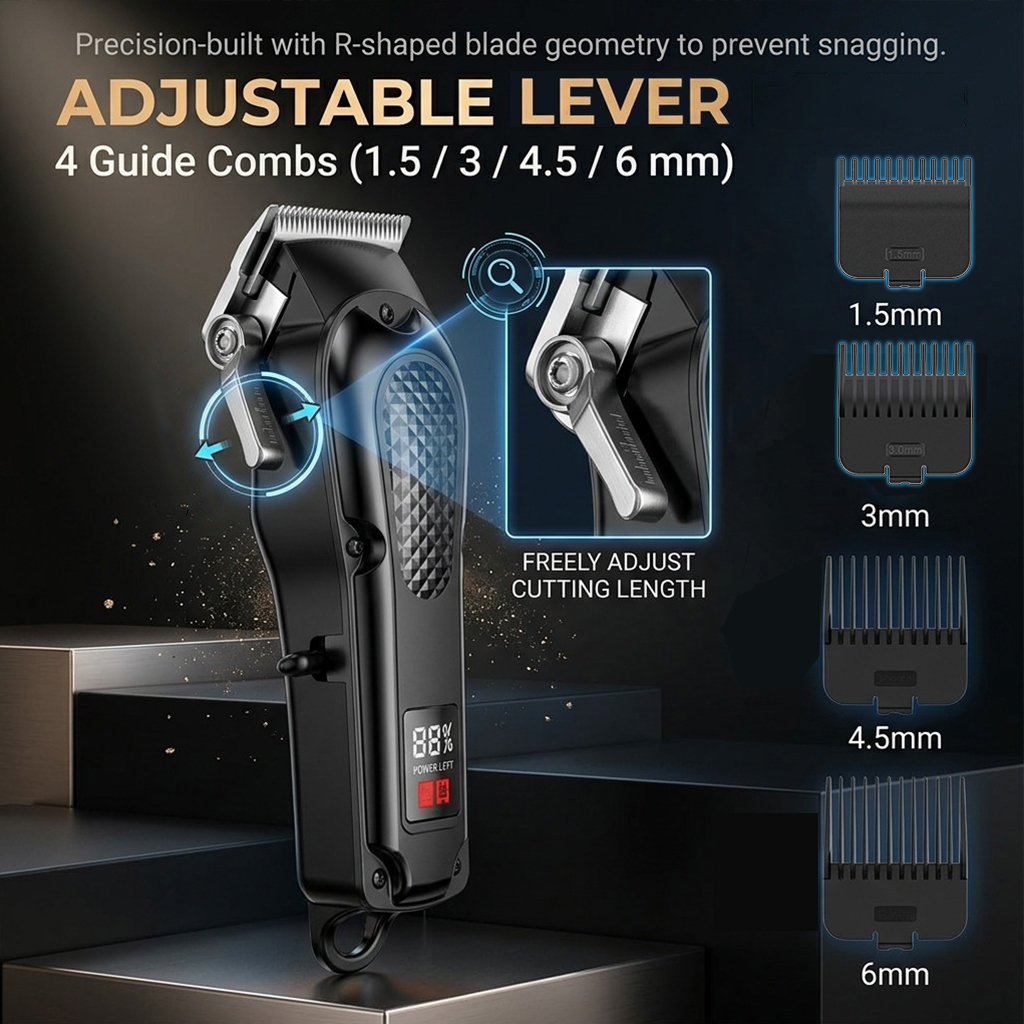 Electric Hair Clipper Professi - Grooming Kit recension och pris