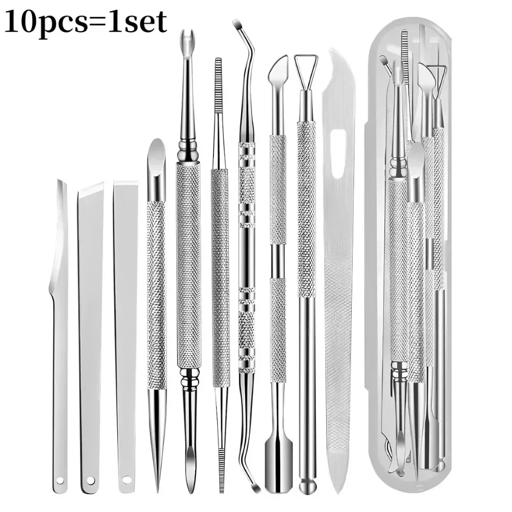 Foot File Kit 10Pcs Stainless  - Mens Grooming Travel Kit recension och pris