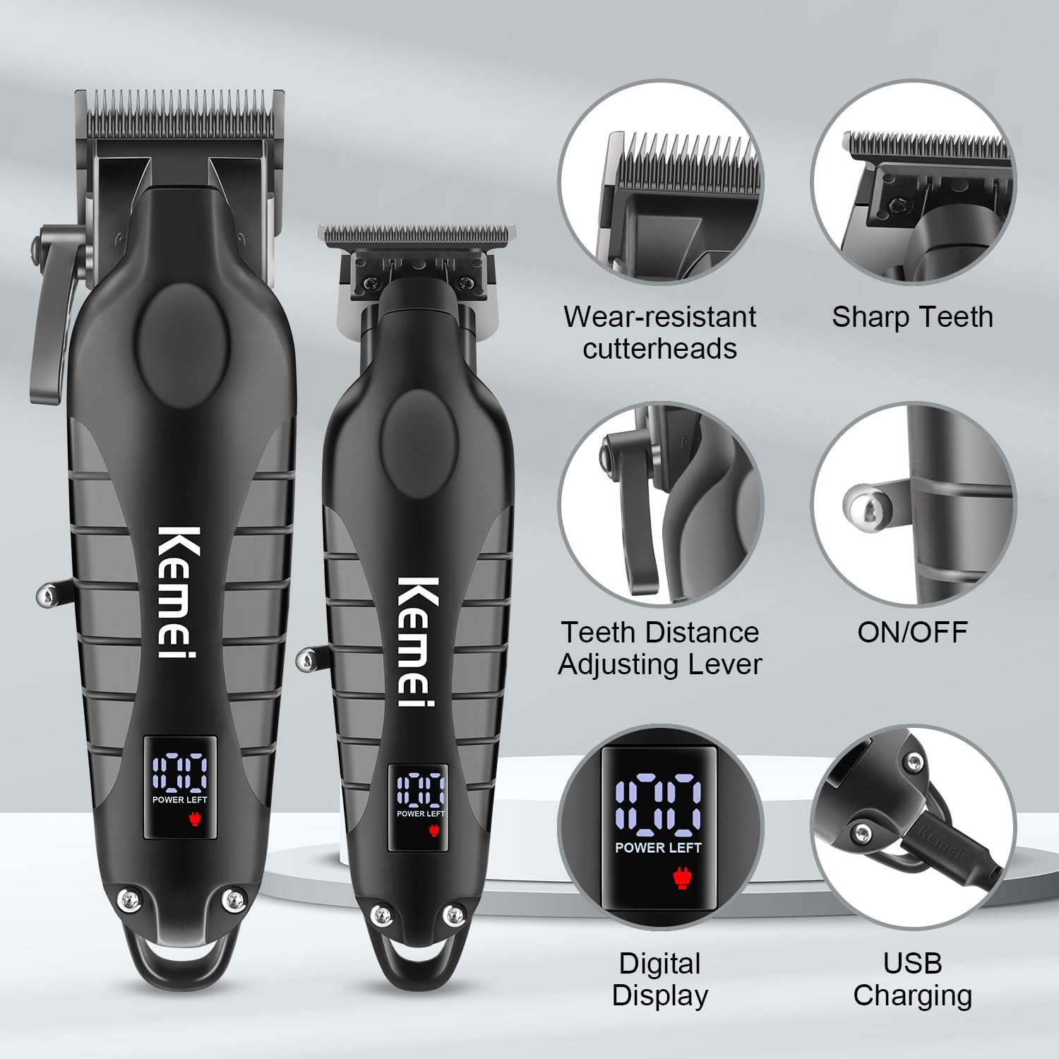 Kemei Hair Clipper Kit for Men - Electric Shaver Rotary recension och pris